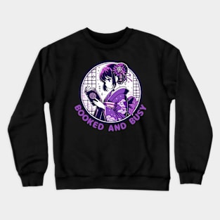 Reading anime girl Crewneck Sweatshirt